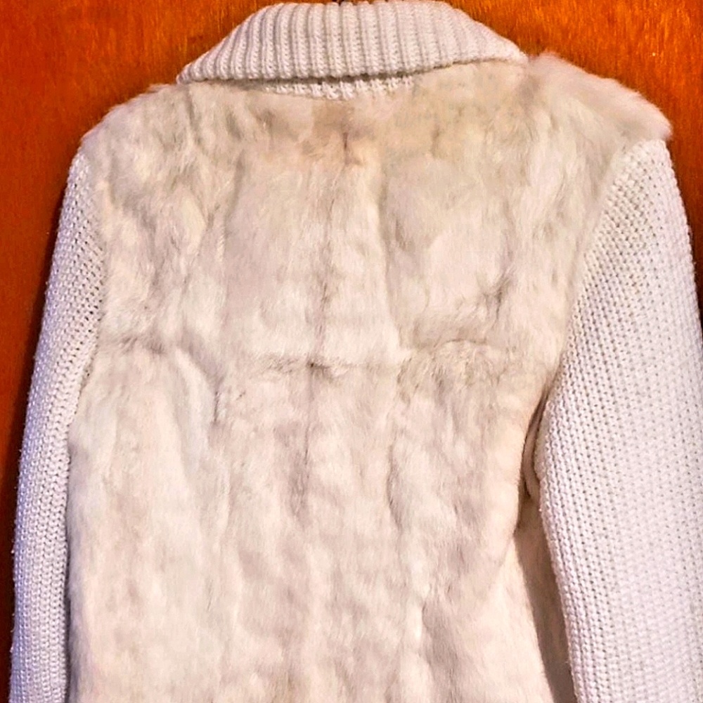 Vintage Rabbit Fur Sweater Jacket - Picture 2 of 7